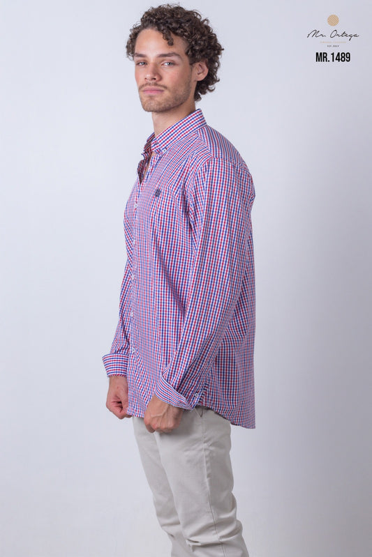 Camisa Mr Ortega cuadrada multicolor