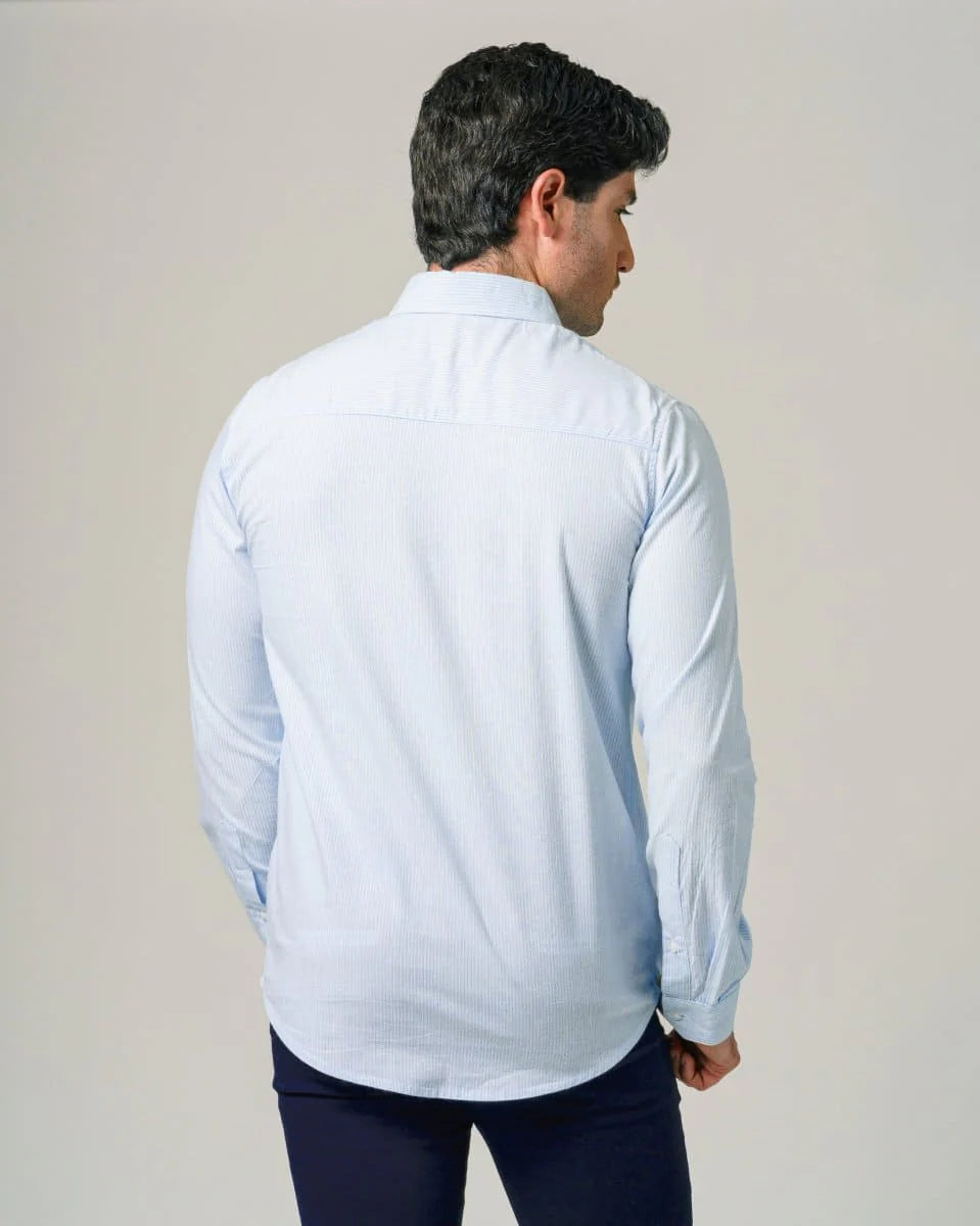 Camisa Tucane rayada azul