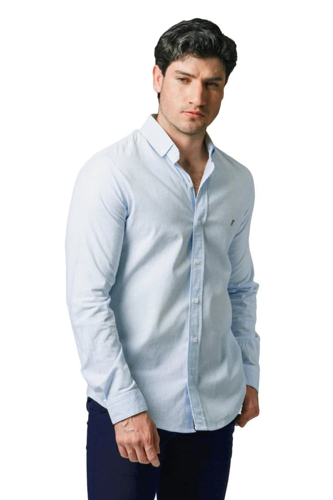 Camisa Tucane rayada azul